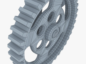 gear mechanism low poly v 4 3D Model
