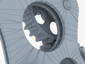gear mechanism low poly v 4 3D Model