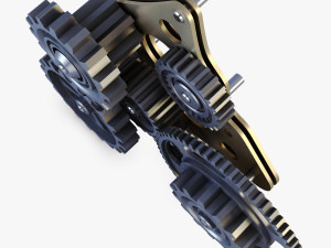 gear mechanism low poly v 5 Modèle 3D