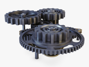 gear mechanism low poly v 5 Modèle 3D