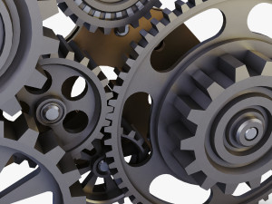 gear mechanism low poly v 5 Modèle 3D