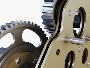gear mechanism low poly v 5 Modèle 3D