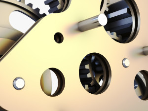 gear mechanism low poly v 5 Modèle 3D