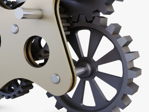 gear mechanism low poly v 5 Modèle 3D
