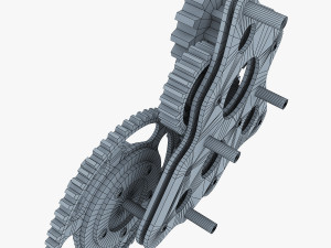 gear mechanism low poly v 5 Modèle 3D