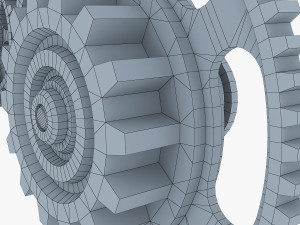 gear mechanism low poly v 5 Modèle 3D