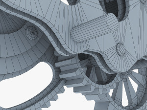 gear mechanism low poly v 5 Modèle 3D