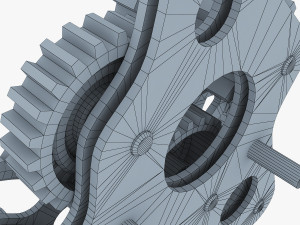 gear mechanism low poly v 5 Modèle 3D