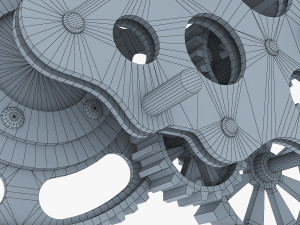 gear mechanism low poly v 5 Modèle 3D