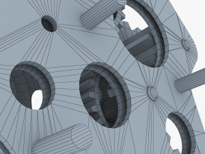 gear mechanism low poly v 5 Modèle 3D
