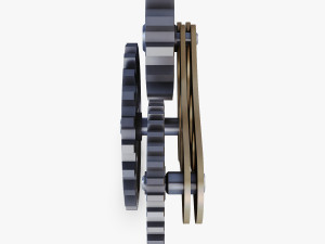gear mechanism low poly v 6 Model 3D