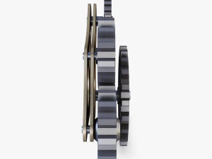 gear mechanism low poly v 6 3D Model