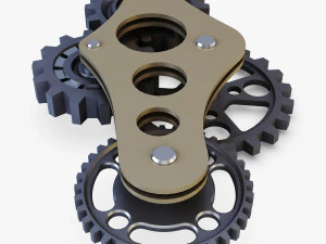 gear mechanism low poly v 6 3D Model