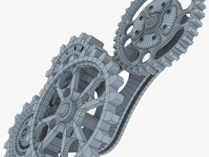 gear mechanism low poly v 6 3D Model