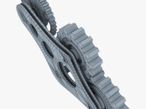 gear mechanism low poly v 6 Model 3D