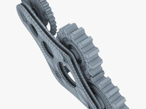 gear mechanism low poly v 6 3D Model