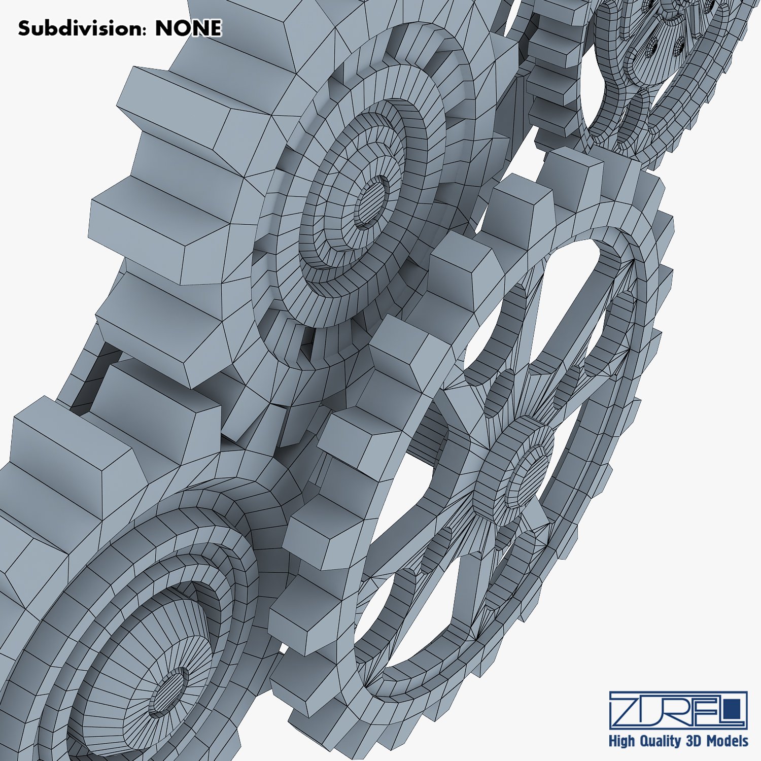 gear mechanism v 5 3D Model in Parts 3DExport