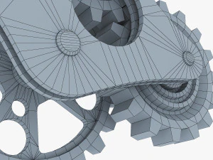 gear mechanism low poly v 6 3D Model