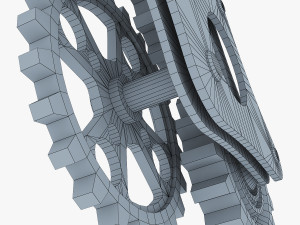 gear mechanism low poly v 6 Model 3D