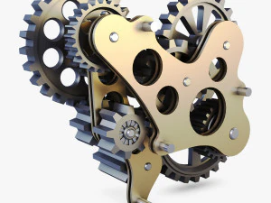 gear mechanism low poly v 7 3D Model