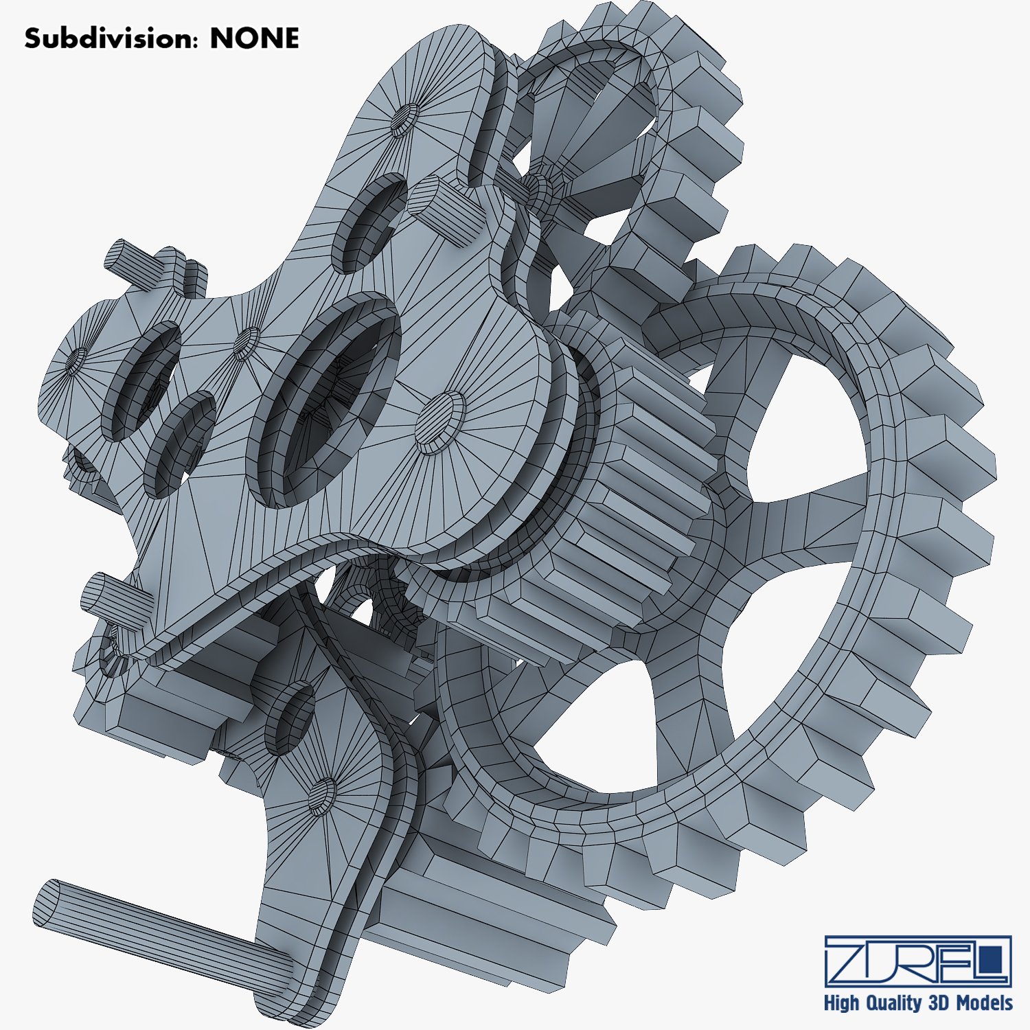 gear mechanism v 5 3D Model in Parts 3DExport