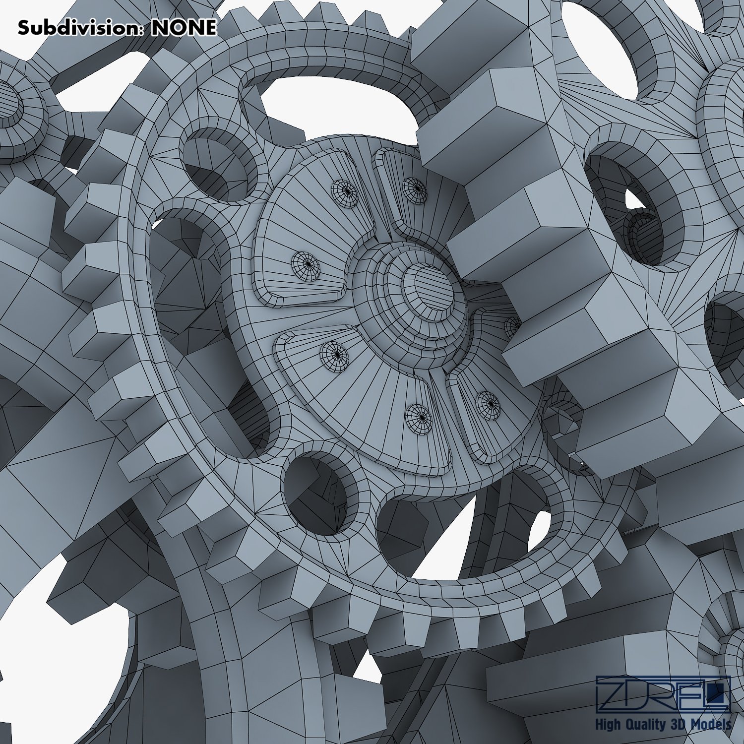 gear mechanism v 5 3D Model in Parts 3DExport