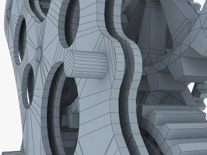 gear mechanism low poly v 7 3D Model