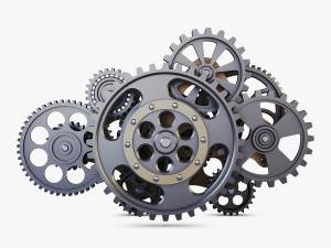 gear mechanism low poly v 8 3D-Modell