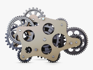 gear mechanism low poly v 8 3D-Modell