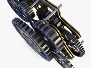 gear mechanism low poly v 8 3D-Modell