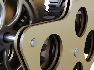 gear mechanism low poly v 8 3D-Modell