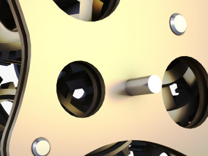 gear mechanism low poly v 8 3D-Modell