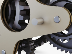 gear mechanism low poly v 8 3D-Modell
