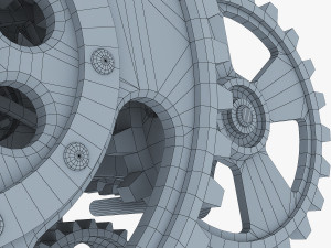 gear mechanism low poly v 8 3D-Modell