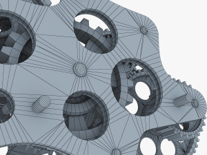 gear mechanism low poly v 8 3D-Modell