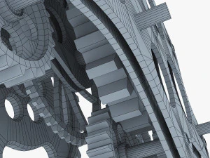 gear mechanism low poly v 8 3D Model