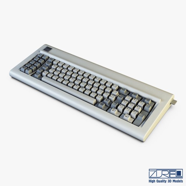 ibm 5150 keyboard Modèle 3D .c4d .max .obj .3ds .fbx .stl .blend 
