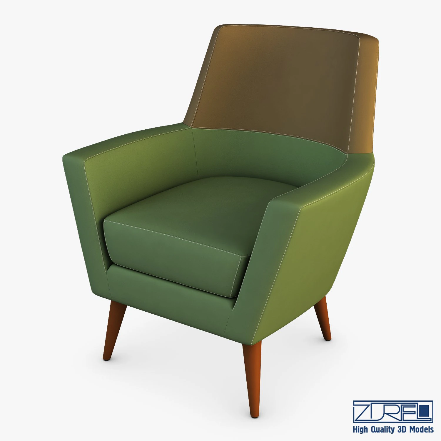doble armchair 3D Model .c4d .max .obj .3ds .fbx .stl .blend