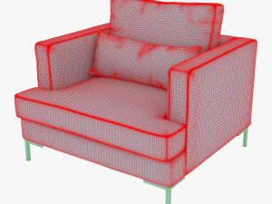 sill&oacute;n karea Modelo 3D