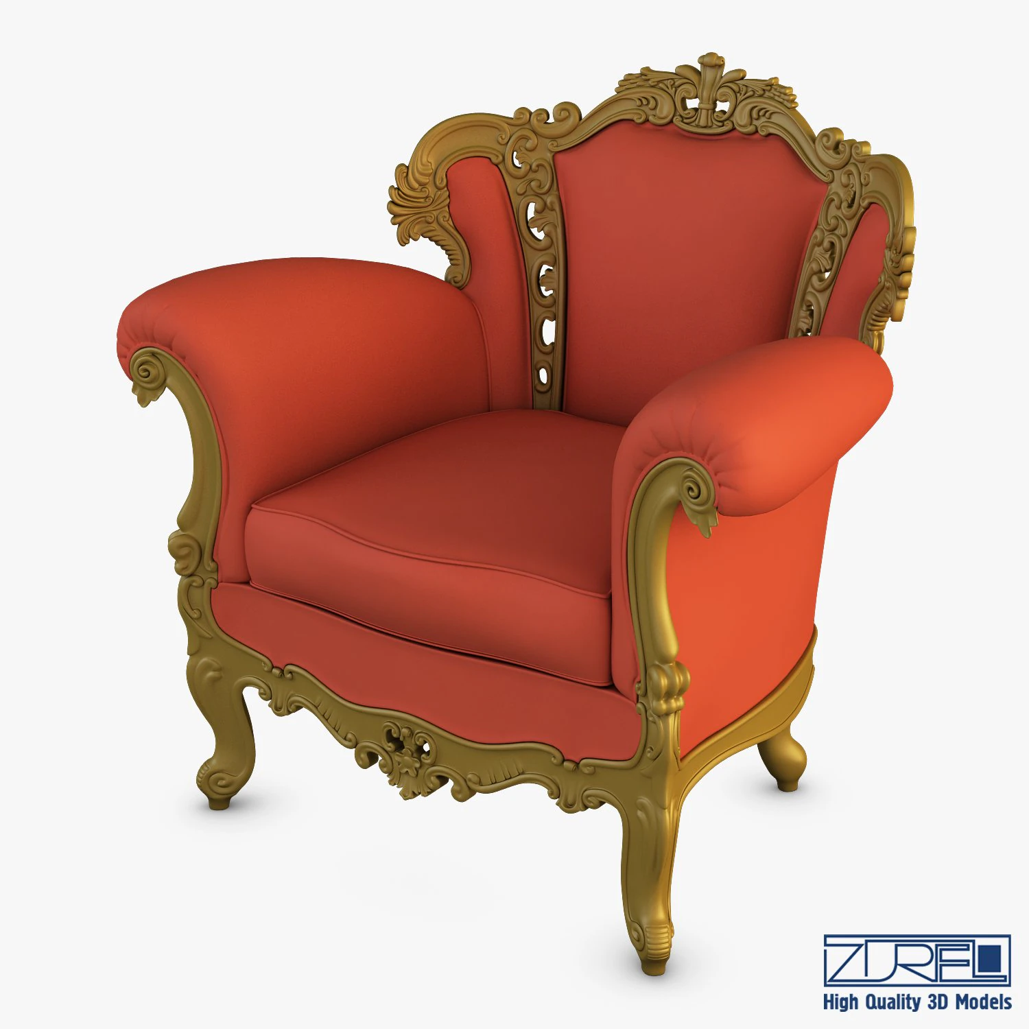 rolnstreen armchair 3D Model .c4d .max .obj .3ds .fbx .stl .blend 
