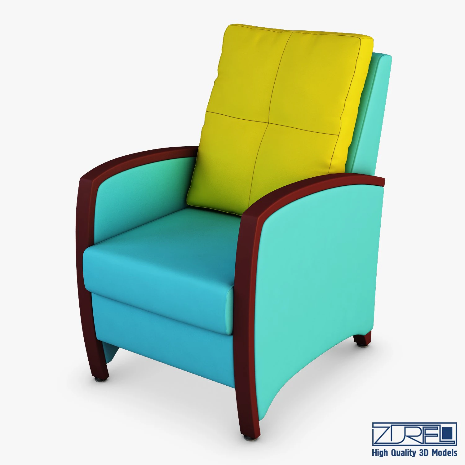 tiffany armchair 3D Model .c4d .max .obj .3ds .fbx .stl .blend 