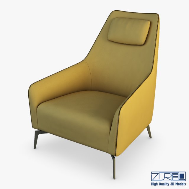 carol armchair Model 3D .c4d .max .obj .3ds .fbx .stl .blend