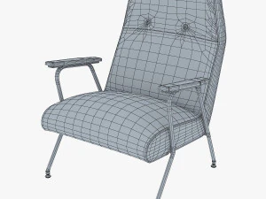 midnight ikat chair 3D Model