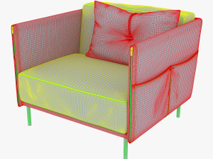 trench armchair 3D Модель