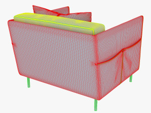 trench armchair 3D Модель