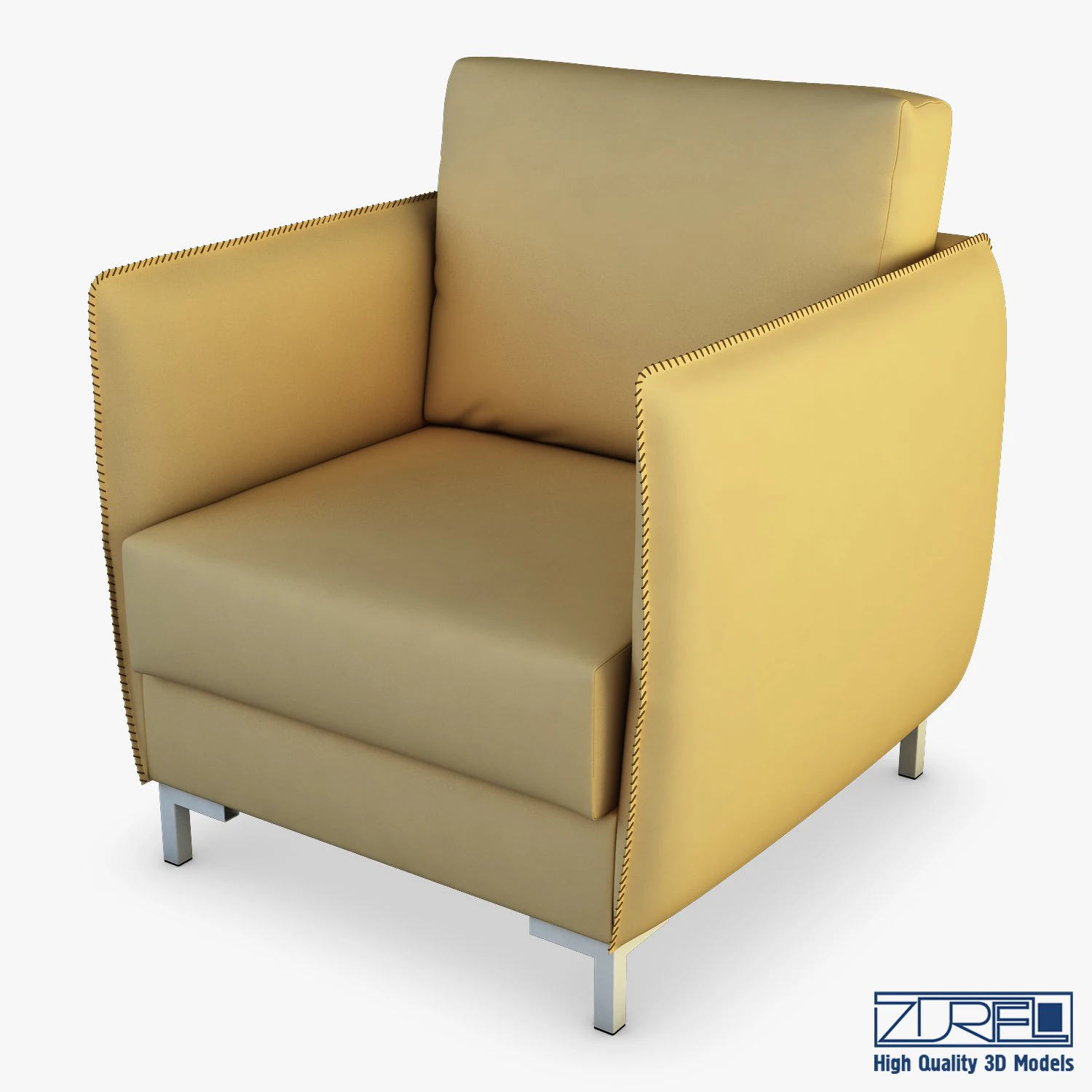 moon armchair 3D Model .c4d .max .obj .3ds .fbx .stl .blend 