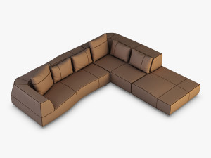 iddesign bend sofa 3D-Modell