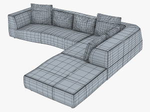 iddesign bend sofa 3D-Modell