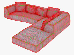 iddesign bend sofa 3D-Modell