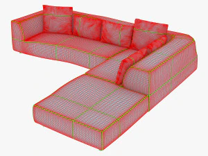 iddesign bend sofa 3D Model